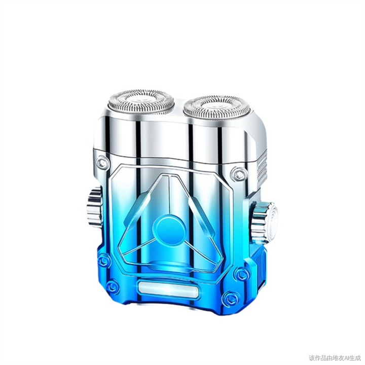 Aparat de ras electric multifunctional, dublu cap, corp compact, incarcare USB TYPE-C, LED