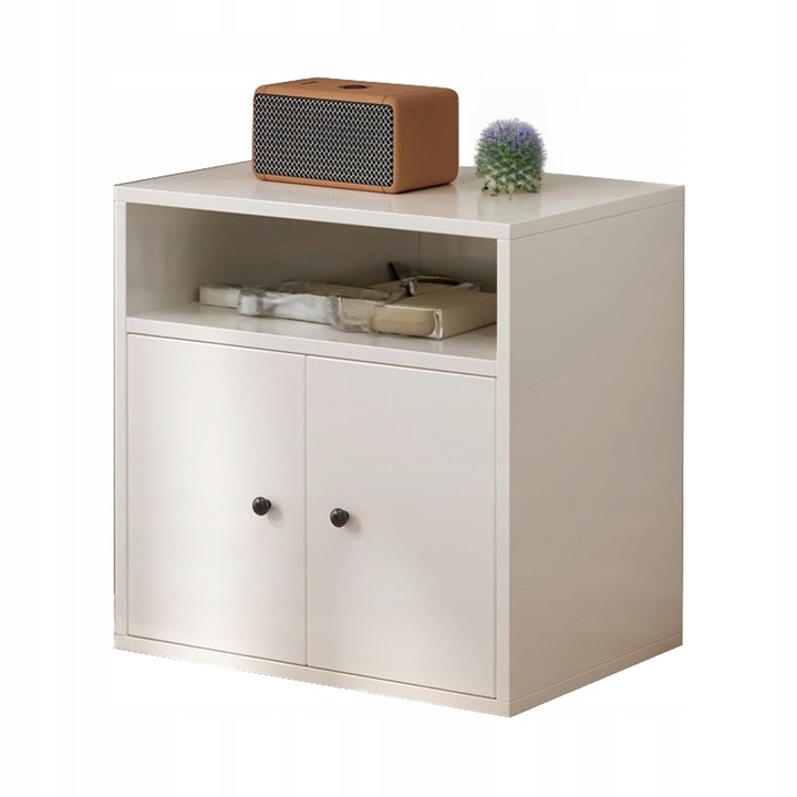 Biblioteca in picioare, alb,, piept de sertare, 56x60x34 cm dulap, modern loft scandinav,, BADU