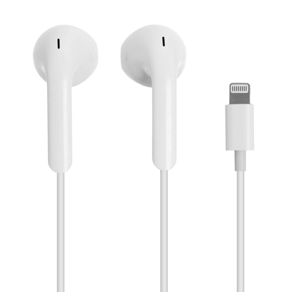 Casti Stereo cu Fir compatibile Apple, OPTIM SOLUTION, High Quality Standards, In-Ear Design, Sunet Hi-Fi, Phone Calls&Music, Confort Ergonomic, 1.2m, PerfectFit, Alb
