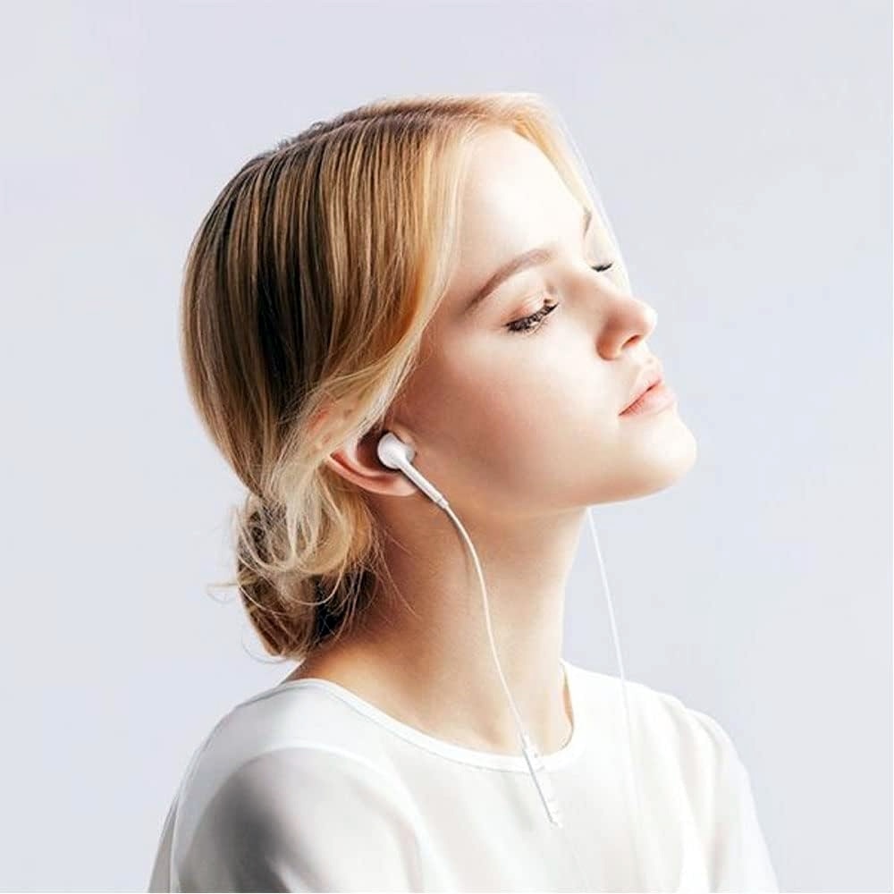 Casti Stereo cu Fir compatibile Apple, OPTIM SOLUTION, High Quality Standards, In-Ear Design, Sunet Hi-Fi, Phone Calls&Music, Confort Ergonomic, 1.2m, PerfectFit, Alb