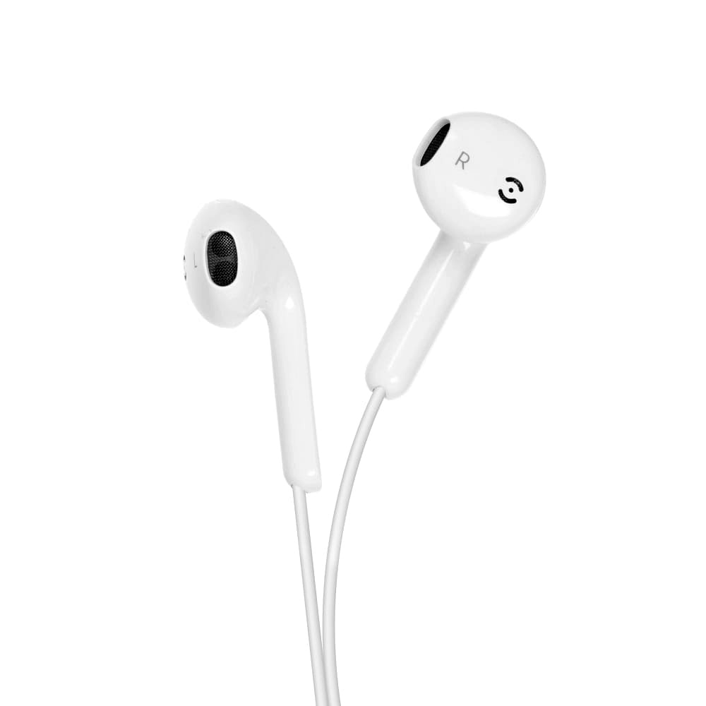 Casti Stereo cu Fir compatibile Apple, OPTIM SOLUTION, High Quality Standards, In-Ear Design, Sunet Hi-Fi, Phone Calls&Music, Confort Ergonomic, 1.2m, PerfectFit, Alb
