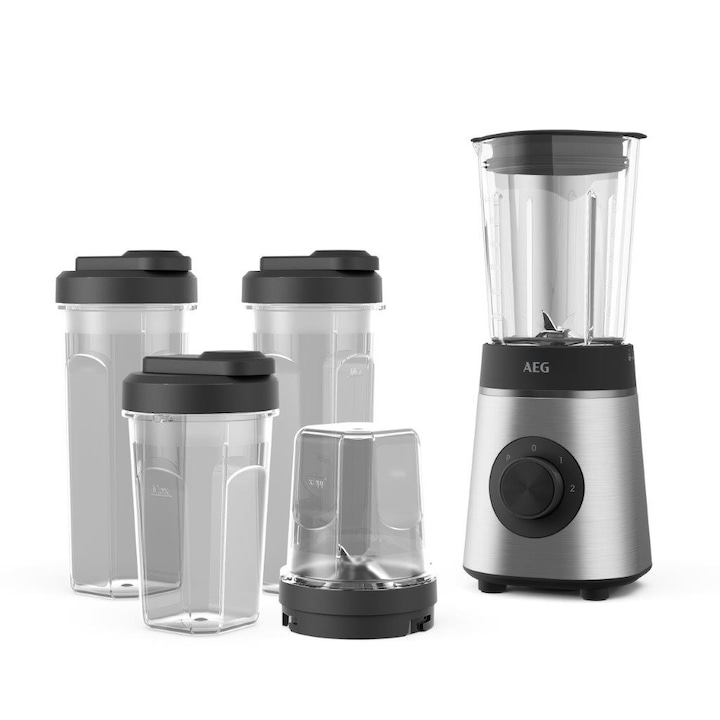 Blender multifunctional, capacitate mare de 3, 2 l, reglare pe 5 niveluri, tip buton, simplu, roz