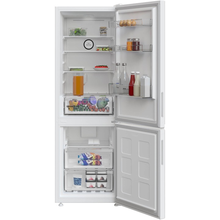 Combina frigorifica Arctic ARK60341M4NFW, AeroActive, 301 l, Clasa E, Garden Fresh, Mix Zone, Autonomie (h): 11, H 179,6 cm, alb