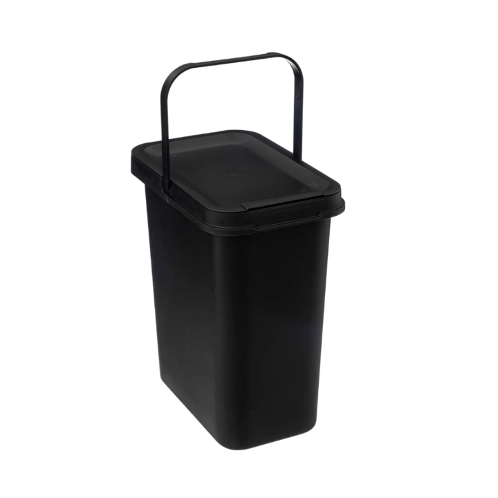 Cos gunoi Morud, negru, plastic, 12 litri, 35 x 29.5 x 19.5 cm