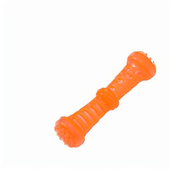 Kutyajáték, Harapásálló, Gumi, 18,5x5cm, narancssárga