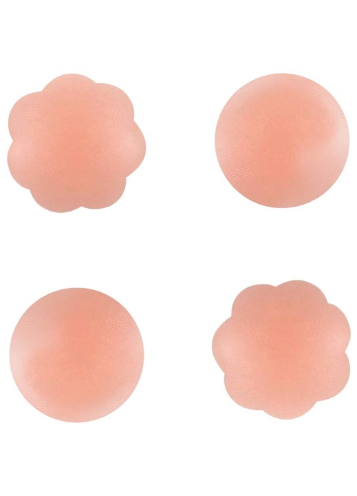 Комплект от 4 невидими лепенки за повдигане на гърдите Nybgyy, за многократна употреба, водоустойчиви, силиконови, голи, 10 см