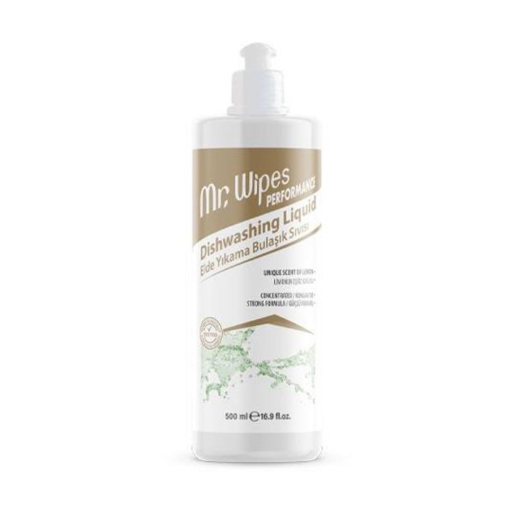 Koncentrált bio mosogatószer edényekhez Mr. Wipes, citrom ízű, 500ml