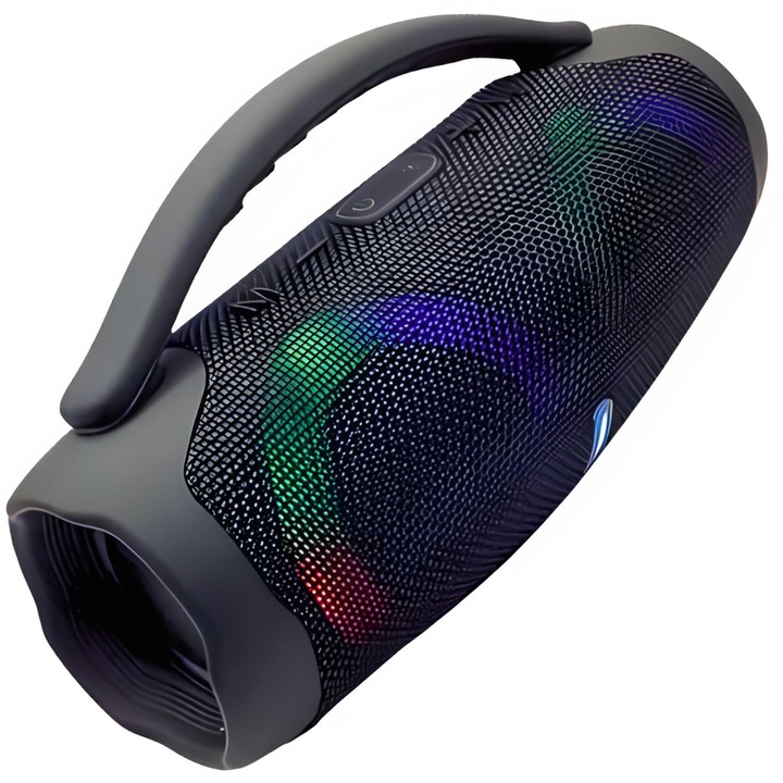 Boxa Portabila MINI Booms Box 3 Bluetooth cu maner, Usb, Slot de Card TF, Radio FM si Waterproof IPX6, Gri