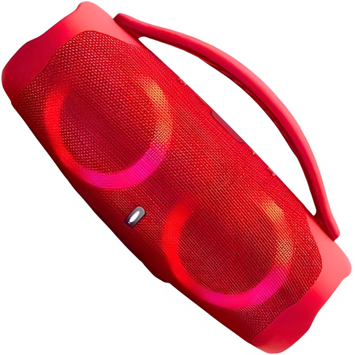 Boxa Portabila MINI Booms Box 3 Bluetooth cu maner, Usb, Slot de Card TF, Radio FM si Waterproof IPX6, Rosu