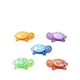 Set 5 figurine surpriza, broscute miniaturale luminoase, rasina, 5cmx1.7cm, multicolor