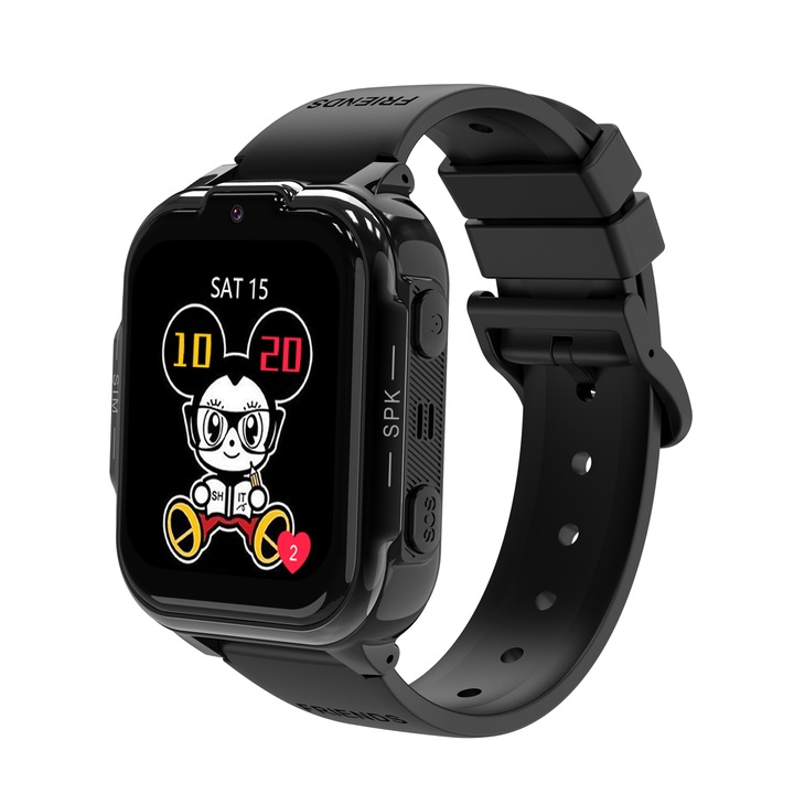 Детски Смарт часовник NUBI DH20, 4G, GPS+LBS+Wi-Fi Tracking, IPS Дисплей 1.83'', 240*284, Камера, Видео разговор, 7 образователни игри, Измерва крачки, Черен