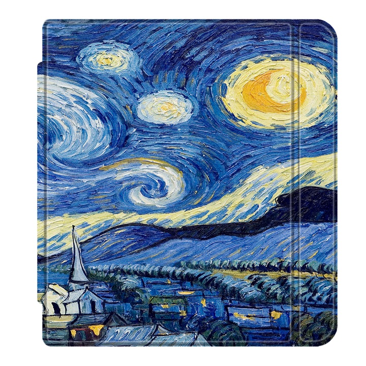 Husa eBook Reader, ReaderBG, Pentru Kobo Libra Color, Starry Night