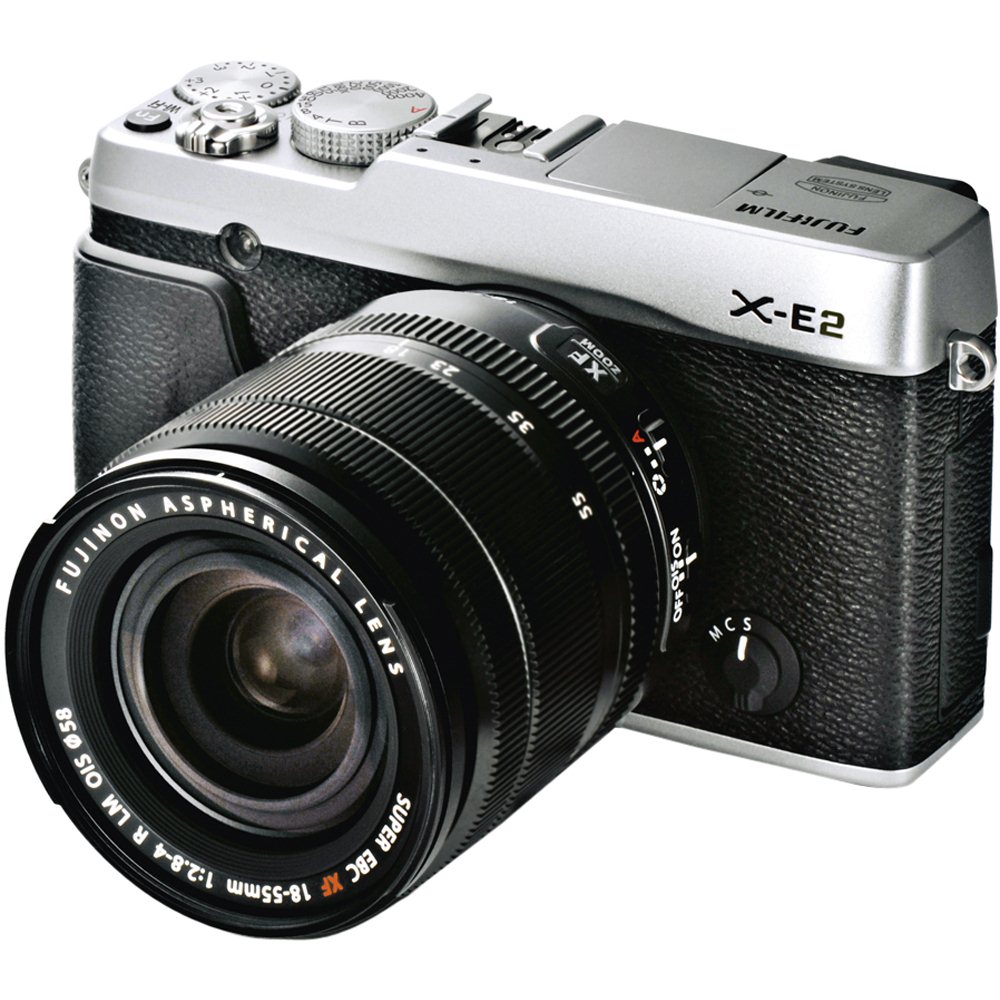 Aparat foto Mirrorless Fujifilm X-E2+Obiectiv 18-55, 16 MP, Silver