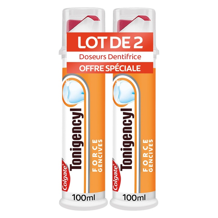 Паста за зъби, Colgate, Tonigencyl Capital Gums дозатор за паста за зъби, 100 ml, опаковка от 2 бр.