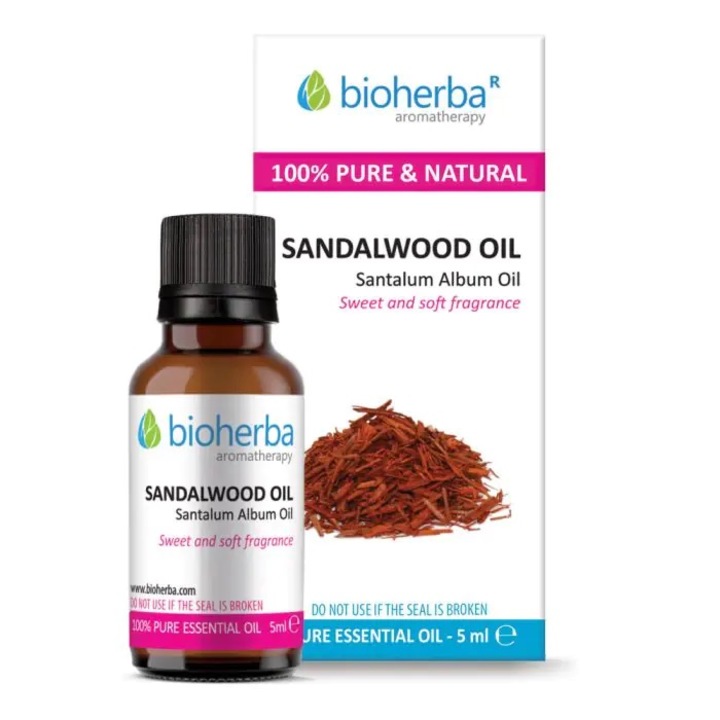 Етерично масло от Сандалово дърво, Sandalwood essential oil, Bioherba, 5 мл