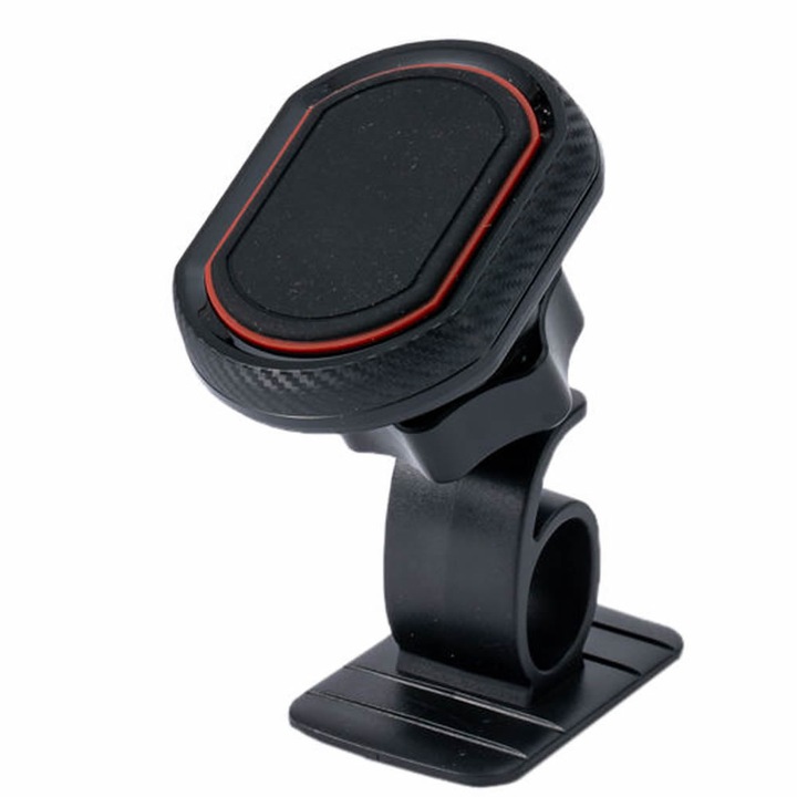 YOURZ-CZ09 mágneses telefontartó, öntapadó alátét, 360 fokban elforgatható, fekete