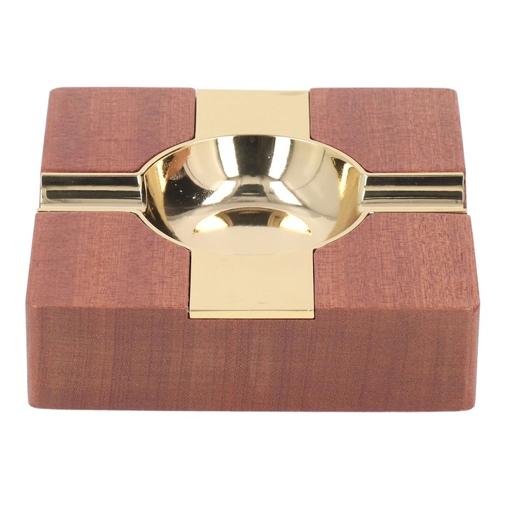 Hamutartó, Longziming, fa, retro design, barna/arany