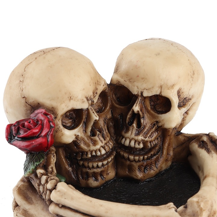 Gyanta hamutartó, Longziming, csontváz alakú, 7x5x1,5cm, Halloween dekoráció