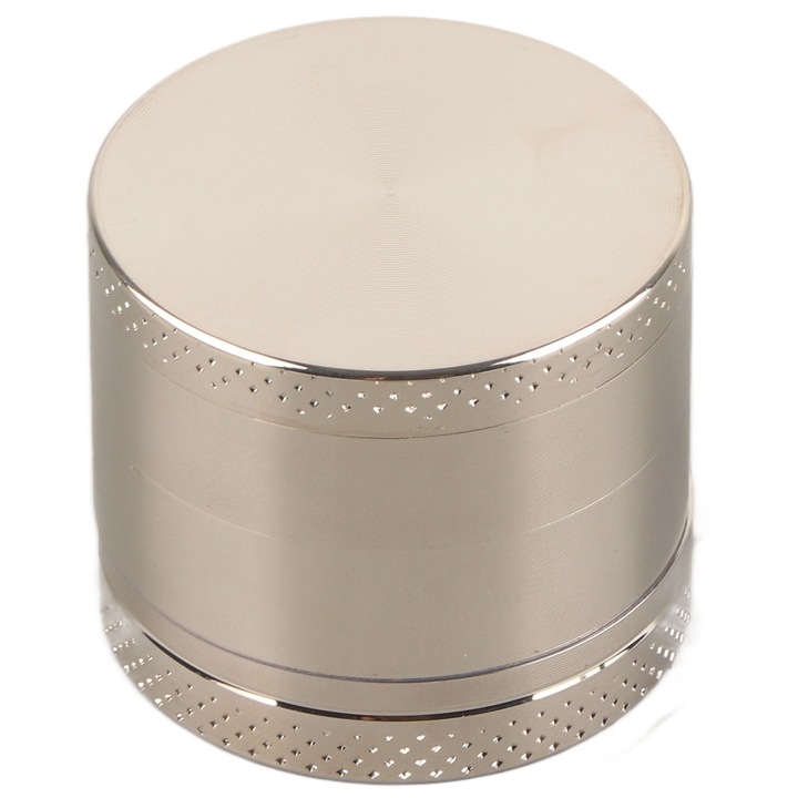 Longziming 4 rétegű dohánydaráló, cinkötvözet, 40 mm, ezüst