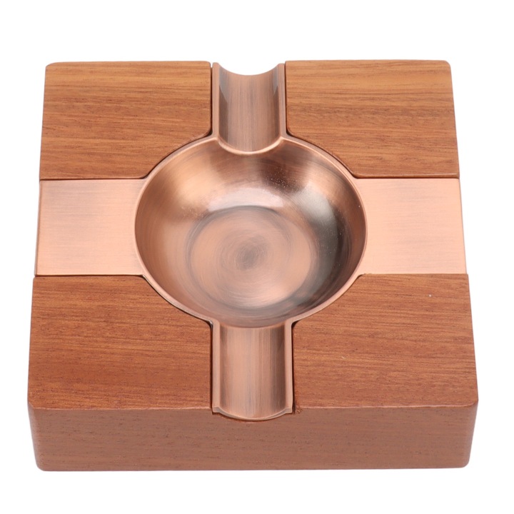 Hamutartó, Longziming, Vintage stílusú, Négyzet alakú, Fa, Barna