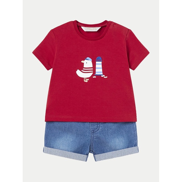 Compleu copii, Mayoral, 138294, Rosu, Bumbac, 64-68 CM