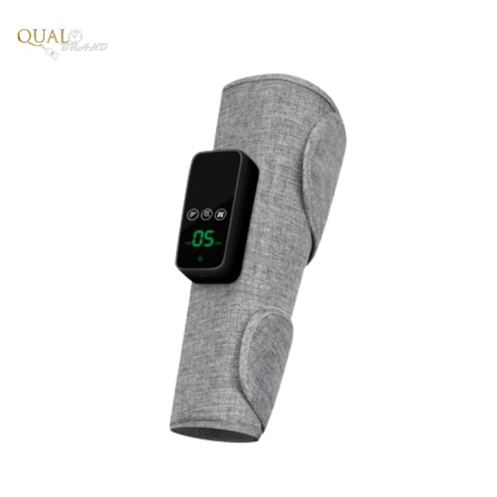 Aparat Masaj Picioare QUAL BRAND® cu presopunctura, Masaj 360, 3 Trepte de Intensitate Reglabile, Functie de Compresie Calda, Reincarcabil, Autonomie pana la 4 ore de Utilizare continua, Gri