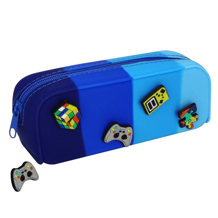 Penar Tub Silicon Albastru Degrade cu Insigne 18x5x7xcm