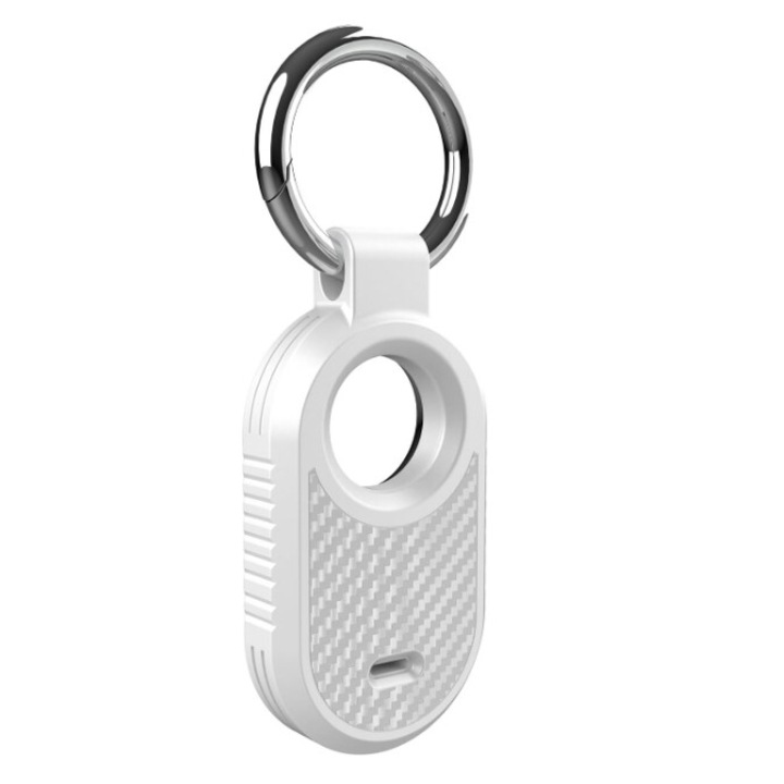 Защитен калъф SmartTag2, JENUOS, TPU материал, съвместим със Samsung Galaxy, бял