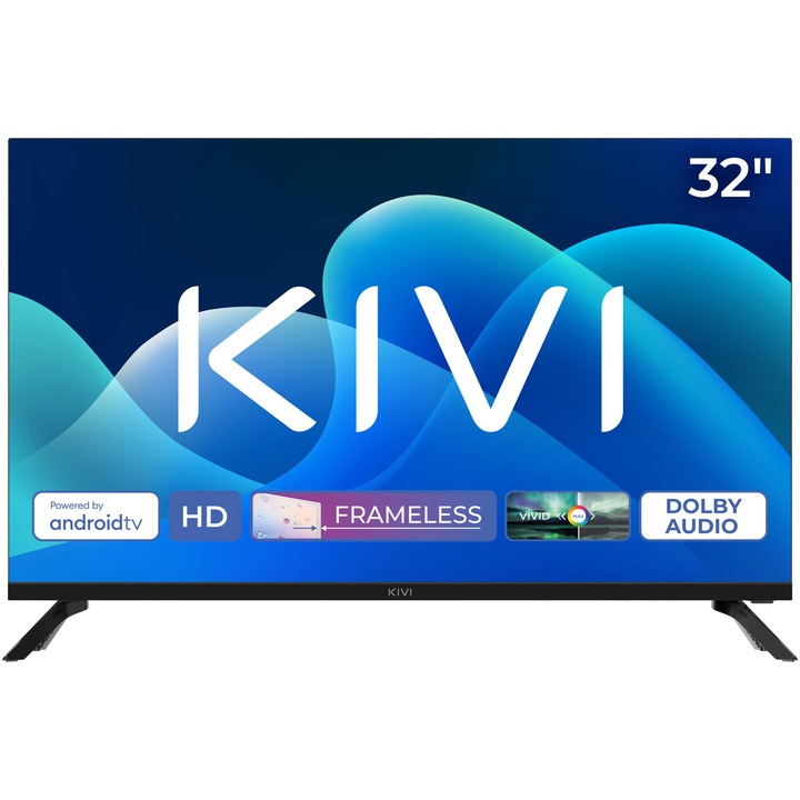 Televizor KIVI LED 32H730QB, 80 cm, Smart Android TV, HD, Clasa E