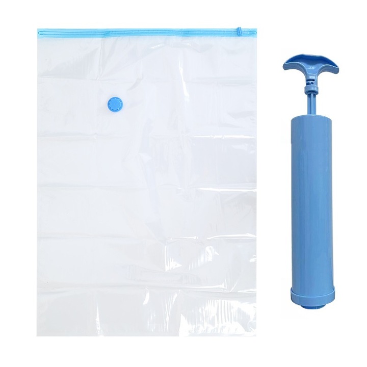 Set organizatoare pentru haine, cu pompa manuala, 60x40cm, multicolor