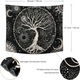 Decoratiune Sunmostar, Arborele Vietii, 150x130cm, negru si alb