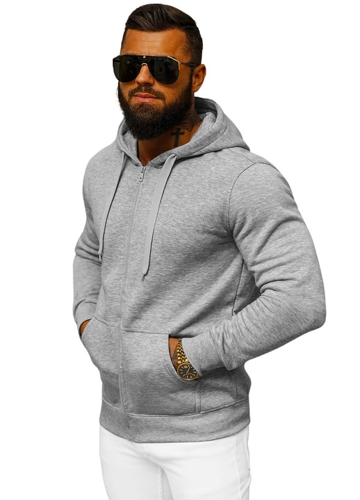 Мъжки суичър OZONEE JS/2008Z v2, Сив