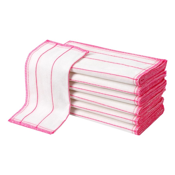 Комплект от 10 домакински кухненски кърпи, с 5 пласта памук, 25x25 см