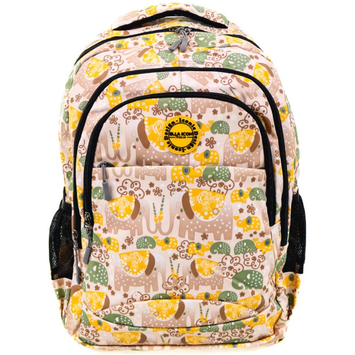 Ella Icon Jumbo iskolatáska, 3 rekeszes, 46 x 36 x 18 cm, sárga