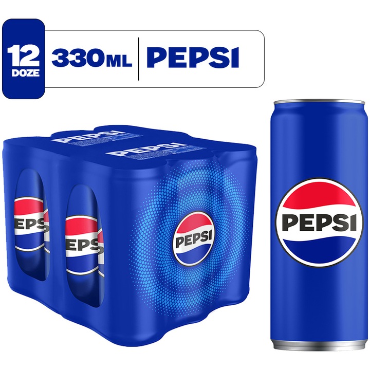 Pepsi, Bautura cu aroma de Cola, doza, 12x330ml