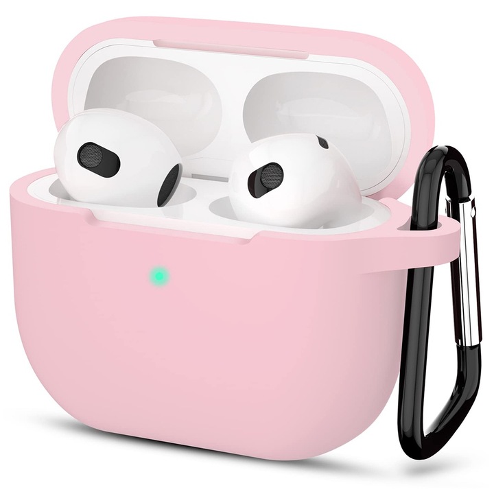 Husa pentru Apple AirPods 3, Z196, Silicon, Pink