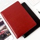 Dosar Clipboard Dublu Din Piele, Zggzerg, A4, Cu clip metal, slot pentru card, inel de stilou, Impermeabil, Portabile, Moale si durabil, Usor de curatat, Potrivit pentru afaceri, calatorii, birou, conferinta, PU, 24 x 32cm, Rosu