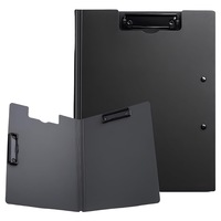 Clipboard, Zggzerg, A4, 100, Cu clip metal, Textura mata, Impermeabil, Rezistent la uzura, Portabile, Usor de curatat, Potrivit pentru afaceri, scoala, birou, conferinta, PP/Metal, 23.5 x 32 x 3cm, Negru
