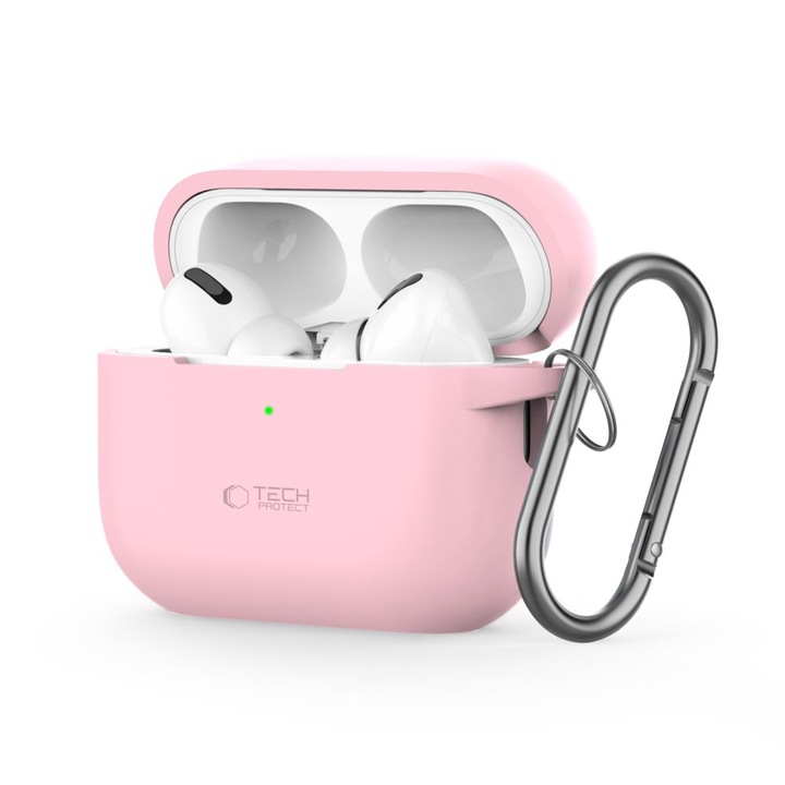 Калъф Tech-Protect Silicone Hook, съвместим с Apple AirPods Pro / Pro 2 Pink