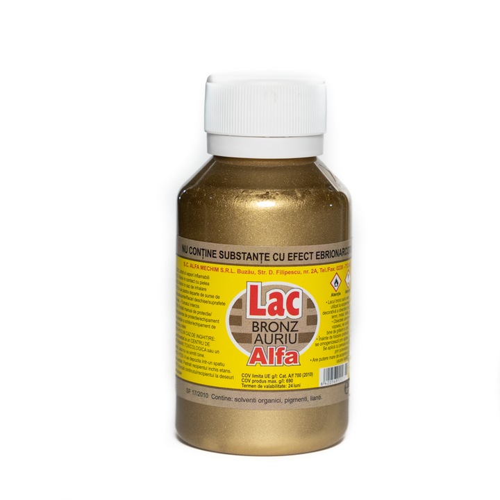 Bronz lac auriu 100ml, Alfa Mechim