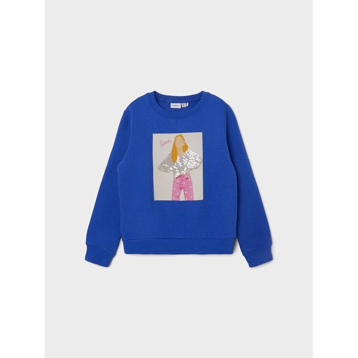 Bluza copii, ONLY CARMAKOMA, 937691, Albastru, Bumbac, 122-128 CM