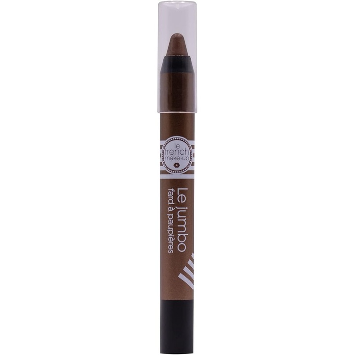 Creion fard de pleoape LE FRENCH MAKE UP, Le Jumbo Eyeshadow Bright Brown, culoarea maro stralucitor, 3, 4g