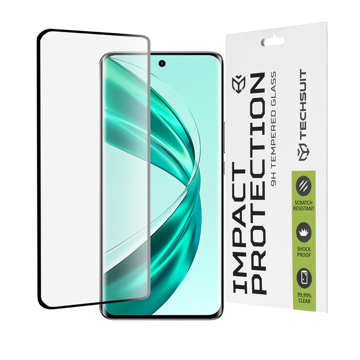 Стъклен Протектор fixGuard Armor Impact, Full Glue Glass / 3D Curved за Honor X50 Pro - Black