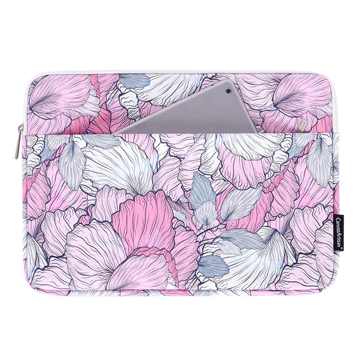 Laptoptok 13-14 hüvelykes mérethez, poliészter, CanvasArtisan, rózsaszín, G56-11, Gaudi House