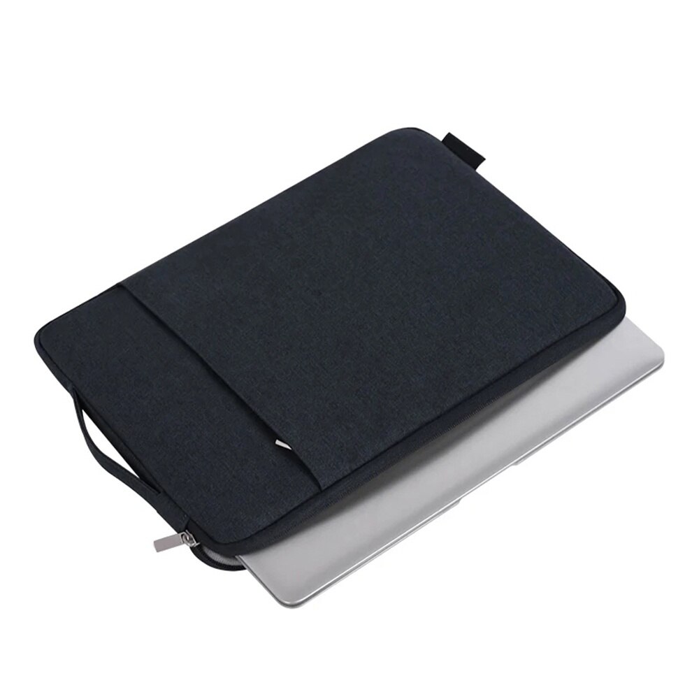 Geanta pentru laptop 15 - 16 inch MacBook Microsoft Dell HP Lenovo eleganta si subtire protectie sporita gri inchis