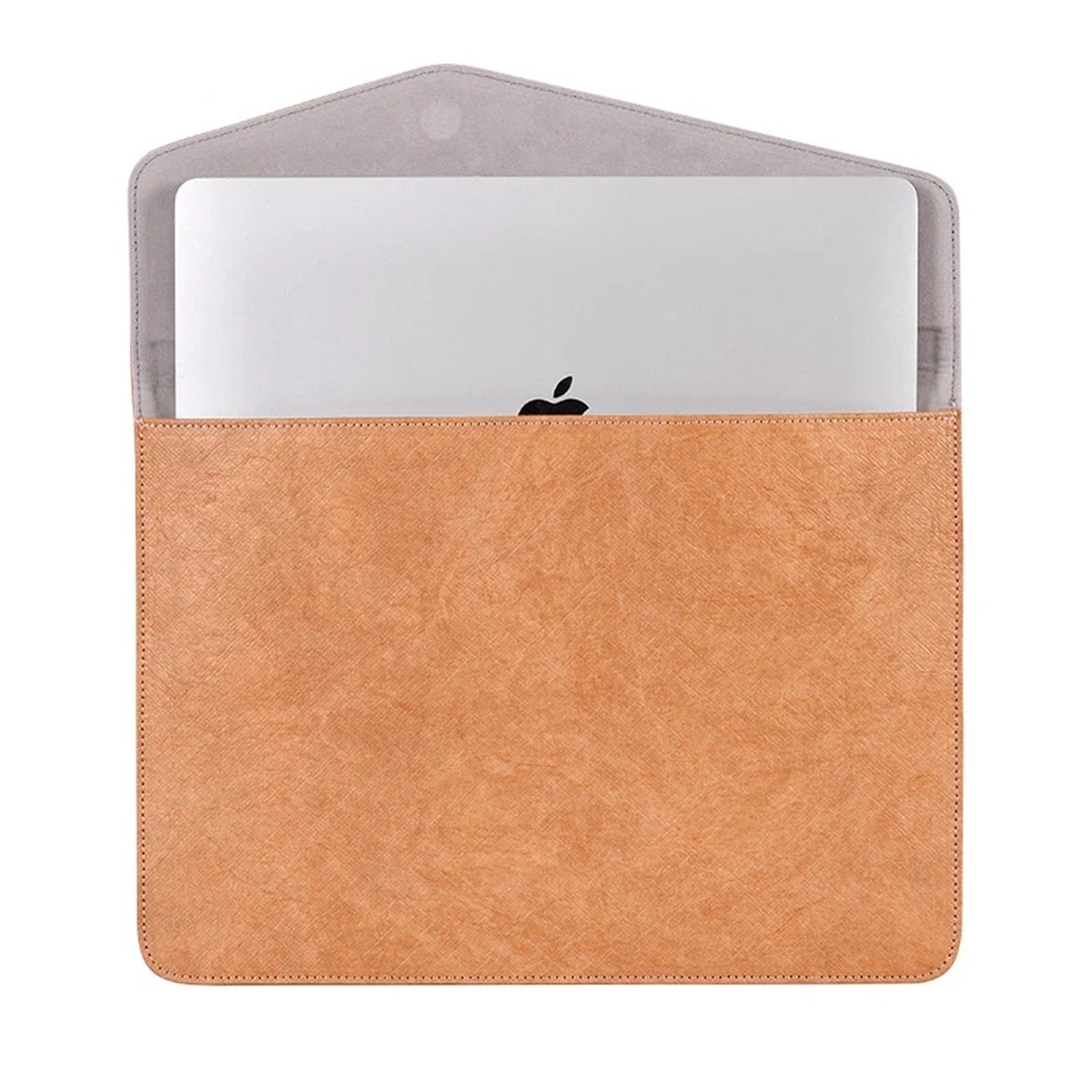 Husa pentru laptop 13 - 14 inch MacBook Microsoft Dell HP Lenovo eleganta si subtire protectie sporita maro