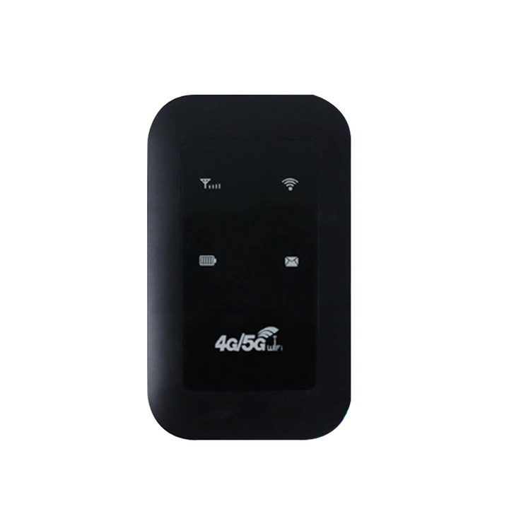 Модем NDUP, 4G/5G WIFI, С 2100mAh батерия, Слот за карта, Преносим, Черен, До 10 едновременни връзки