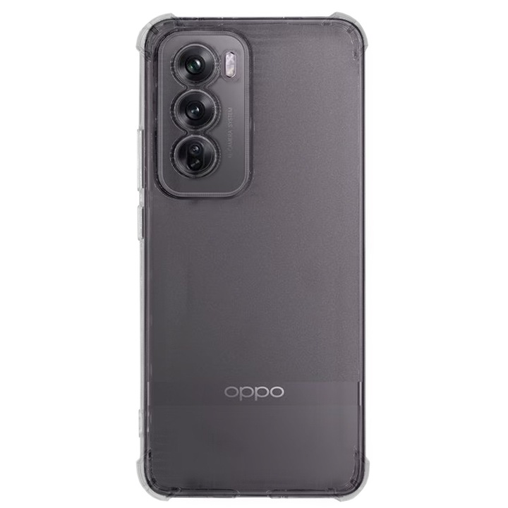 Antishock SILKASE tok Oppo Reno 12 Pro-hoz, kameravédelem, átlátszó szilikon