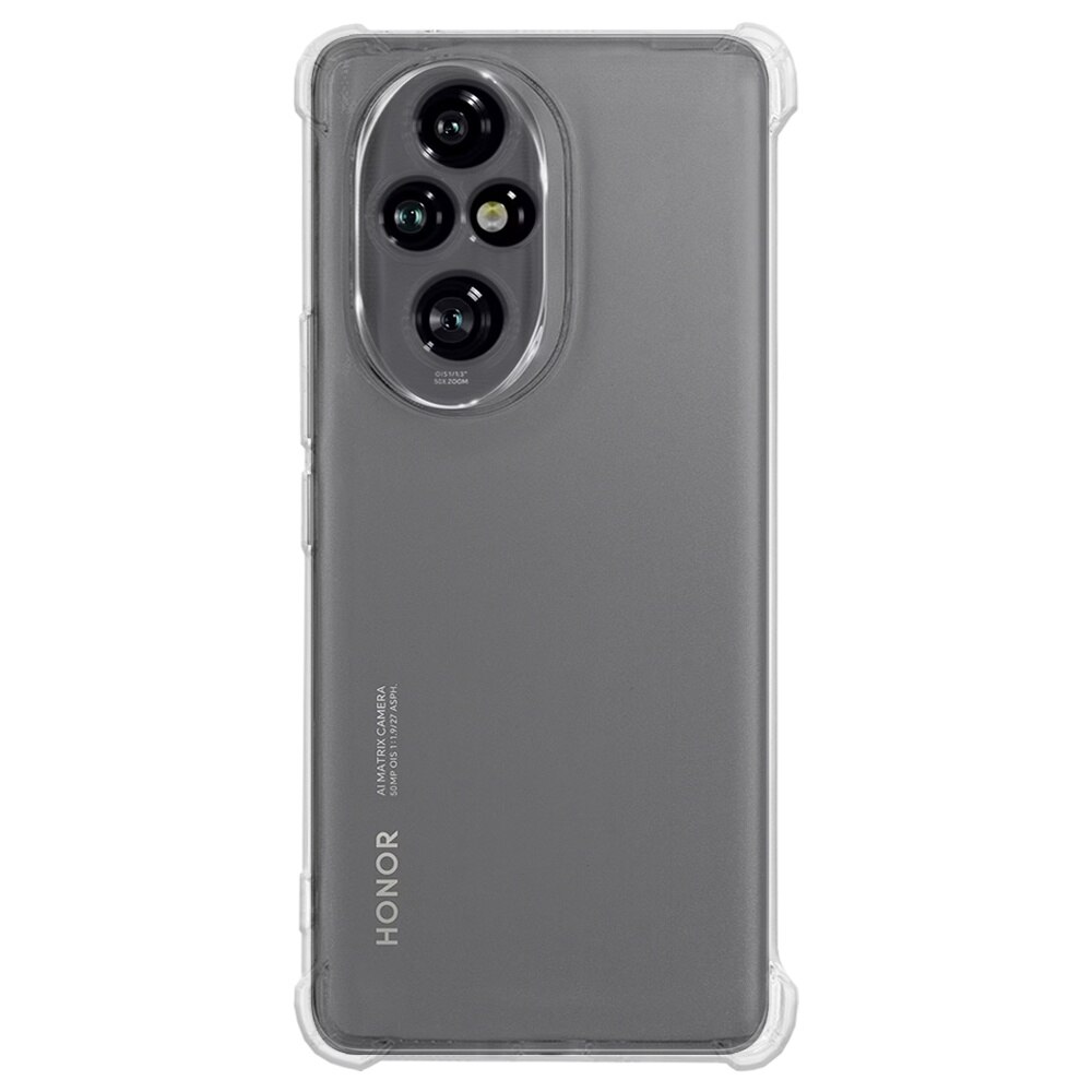 Husa Antishock SILKASE pentru Honor 200 Pro, protectie camera, silicon transparent