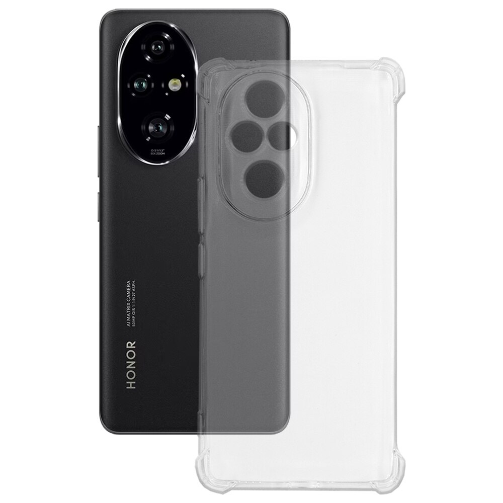 Husa Antishock SILKASE pentru Honor 200 Pro, protectie camera, silicon transparent